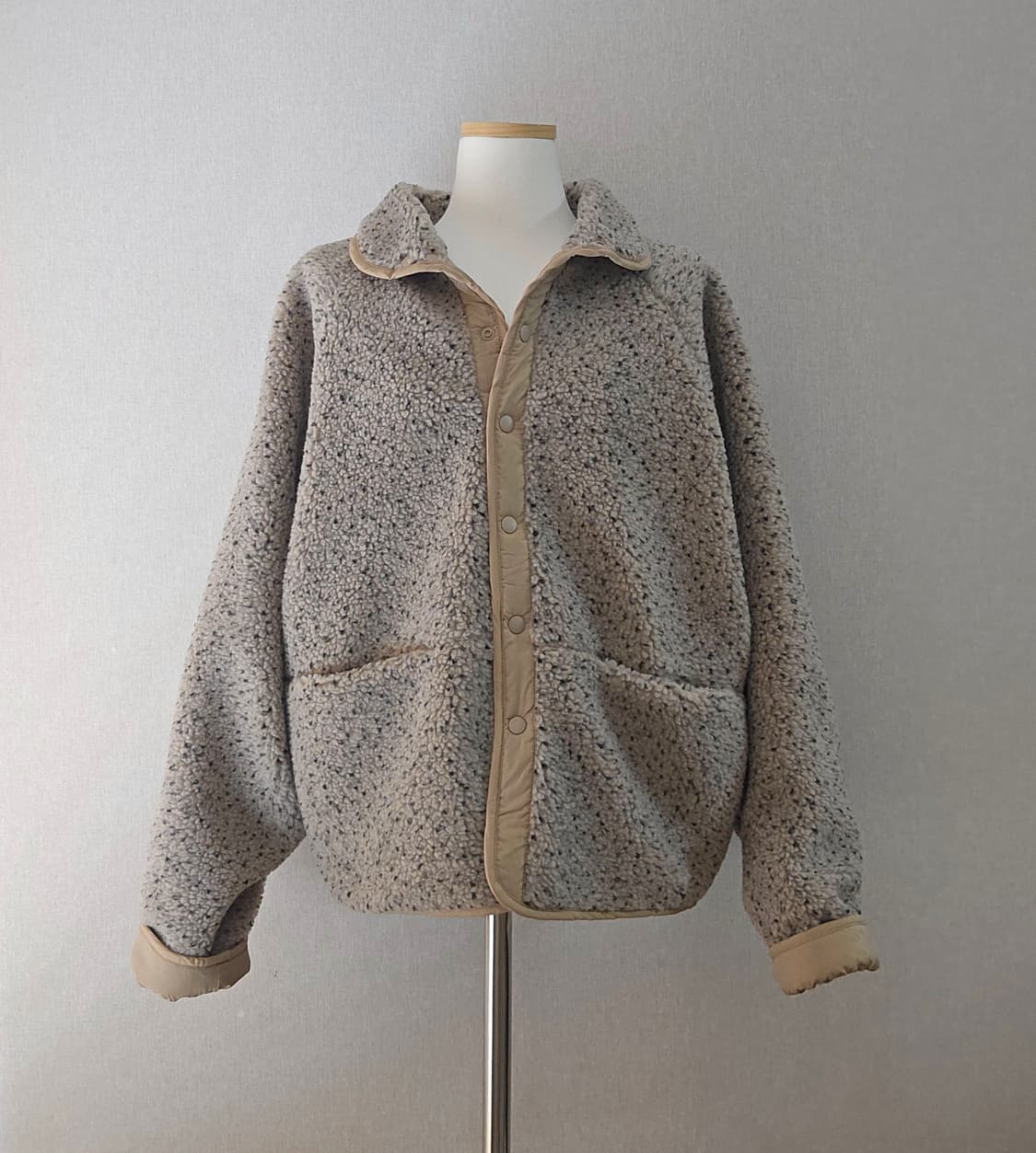 사이즈 여유로운 뽀글이점퍼 상품이미지1