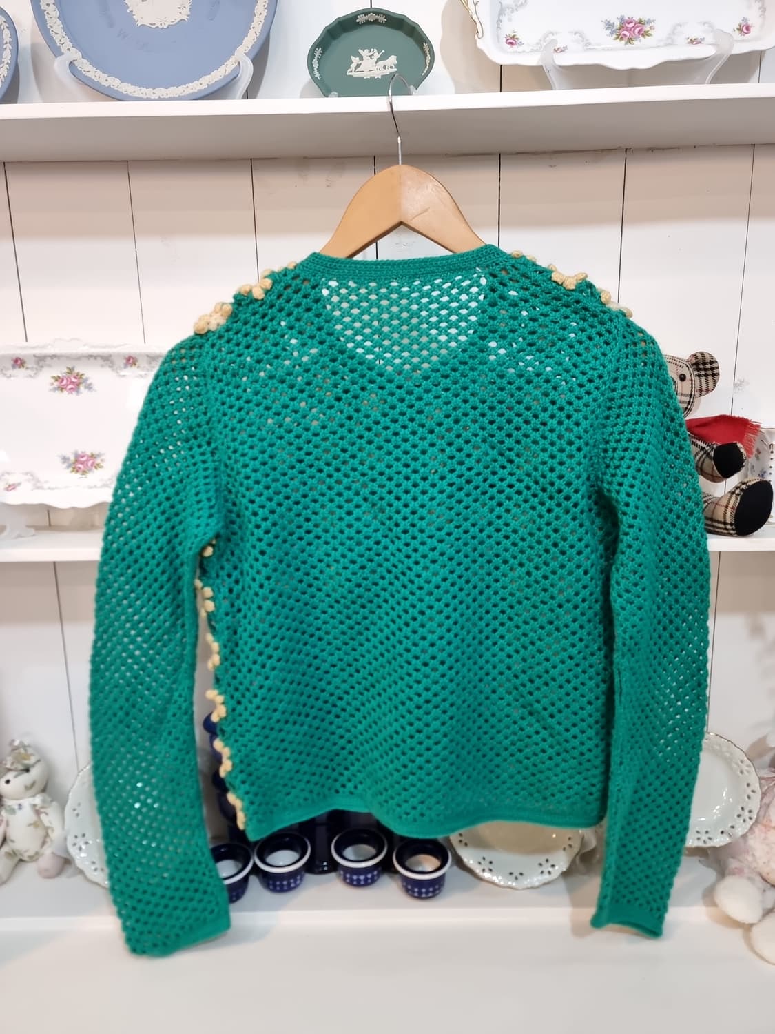 핸드메이드 꽃 모티브 크로셰 가디건 상품이미지5