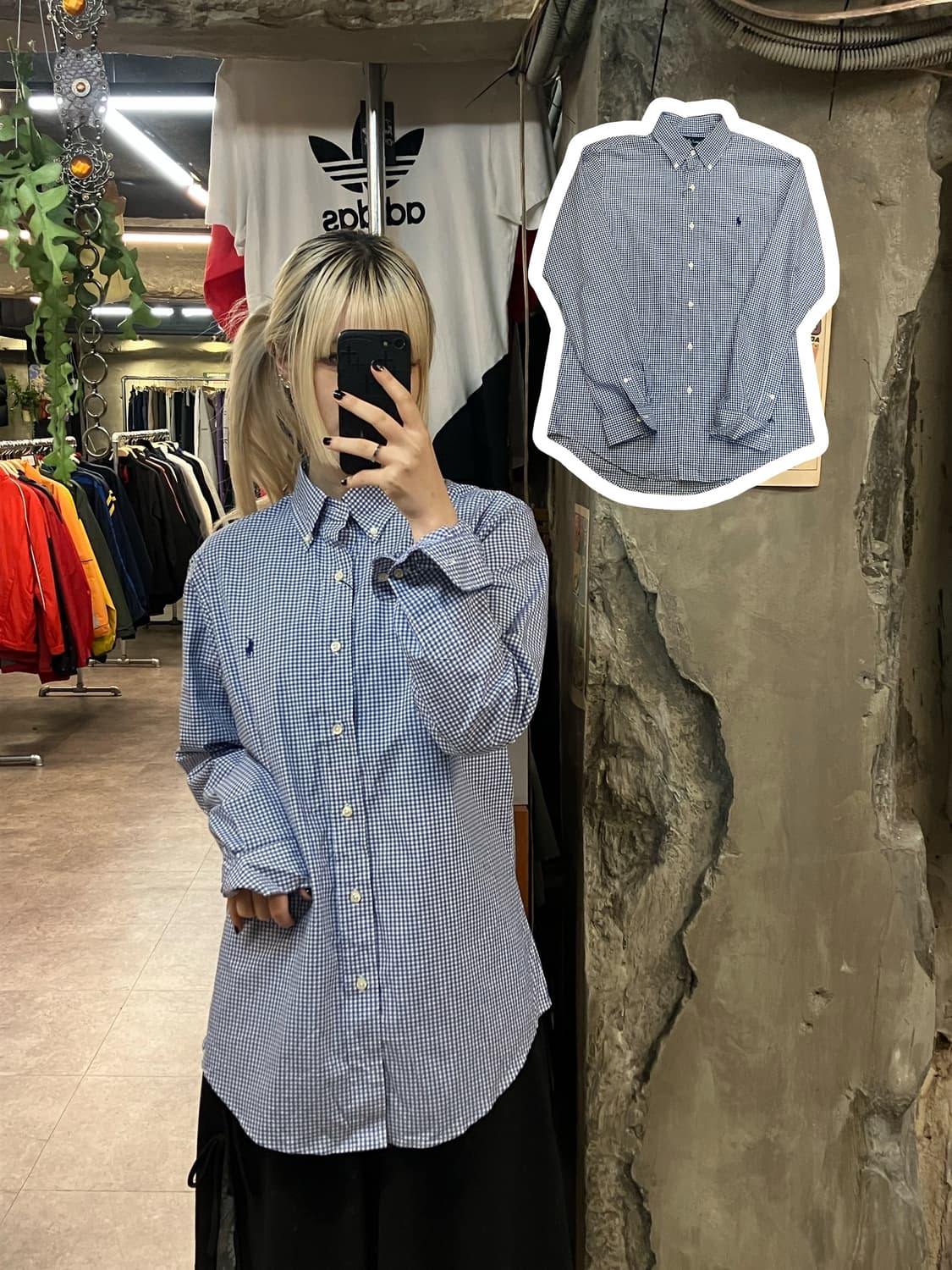 폴로 랄프로렌 체크 셔츠 블루 #csz1894  상품이미지1