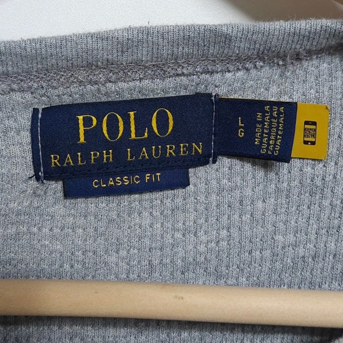 110 POLO 폴로 랄프로렌 와플 반팔 니트 그레이 상품이미지4