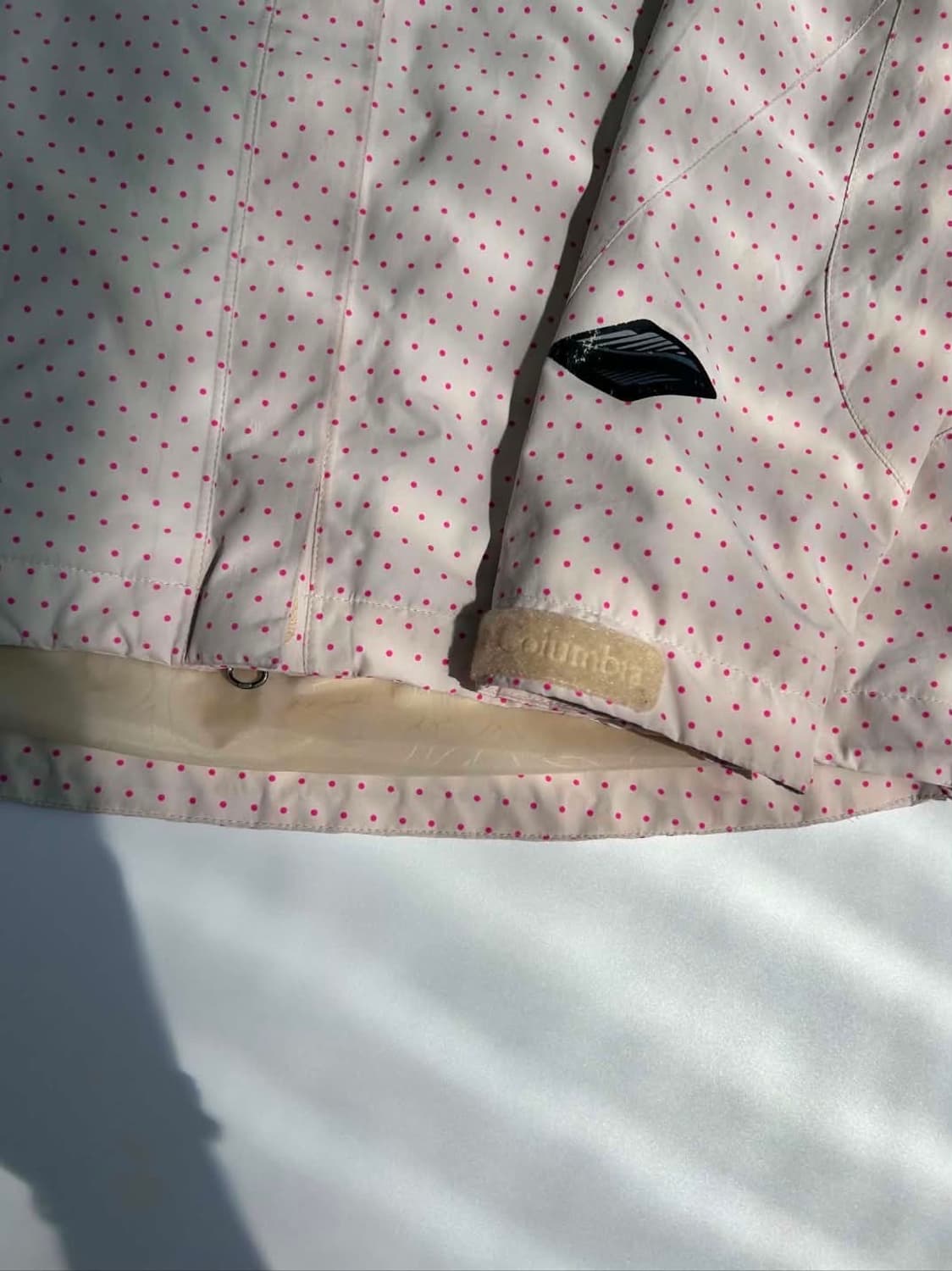 [S] 컬럼비아 폴카닷 도트 땡땡이 옴니히트 윈드브레이커 후드집업 자켓 상품이미지4