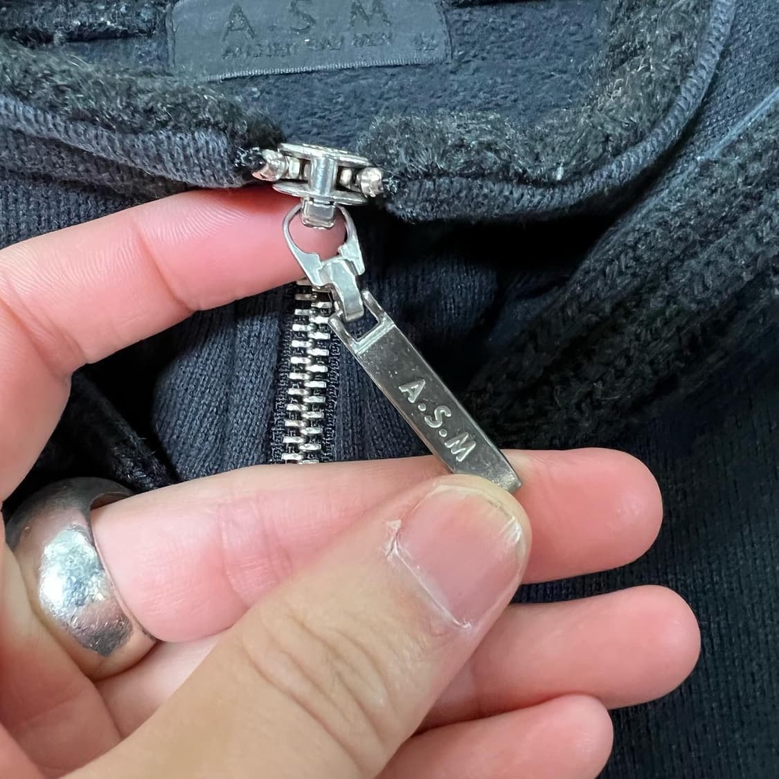 아틀리에 서브 맨 니트 트림 집업 후디 상품이미지7