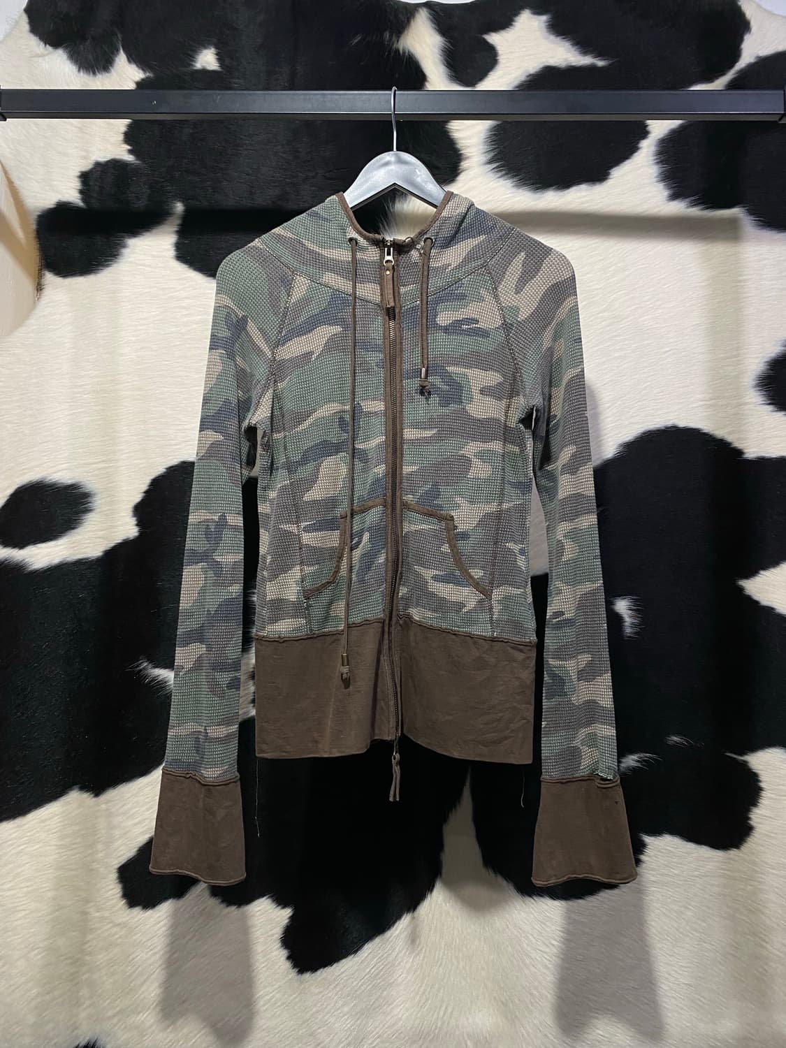 G.O.A 카모 와플 슬림핏 후드집업 상품이미지2