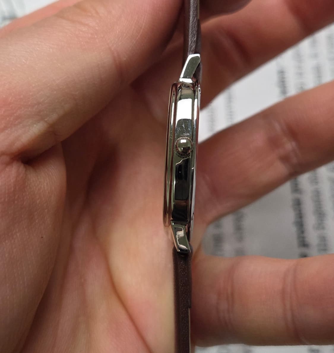 빈티지 오메가 드빌 라운드사각 샴골판 싱글데이트(쓰리침) 슬림 쿼츠 
 상품이미지5