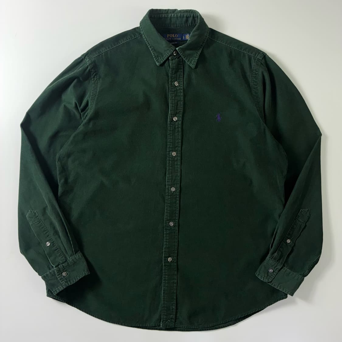Polo  폴로 랄프로렌 신형 자수 코튼 그린 코듀로이 셔츠   상품이미지1