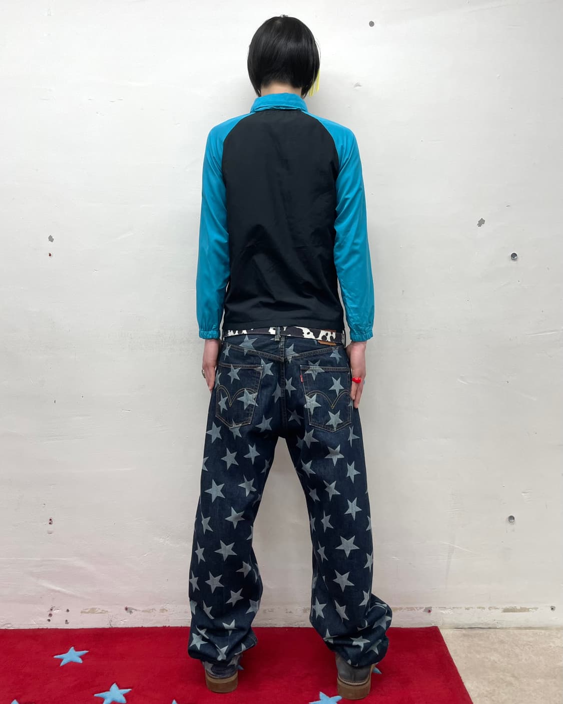 blog girl retro blue zip-up 상품이미지5