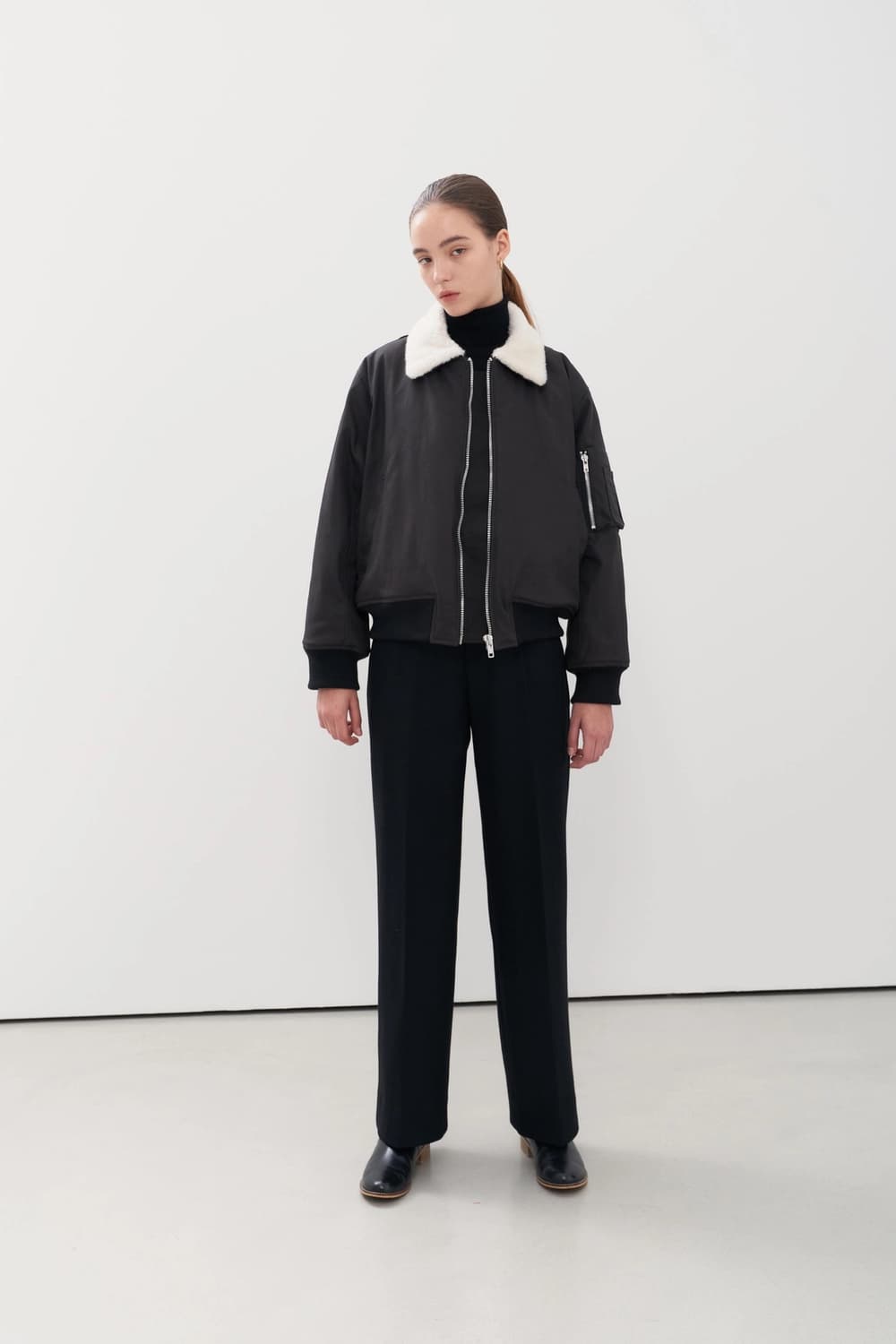 1 라벨아카이브 shearling bomber jacket 점퍼 패딩 상품이미지4