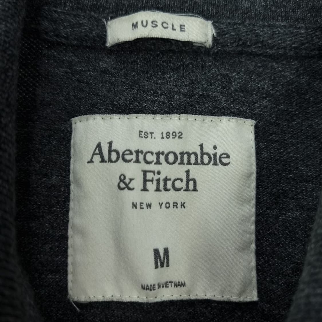 [아베크롬비 ]로고 자수 긴팔 카라티 챠콜 M19822 상품이미지7