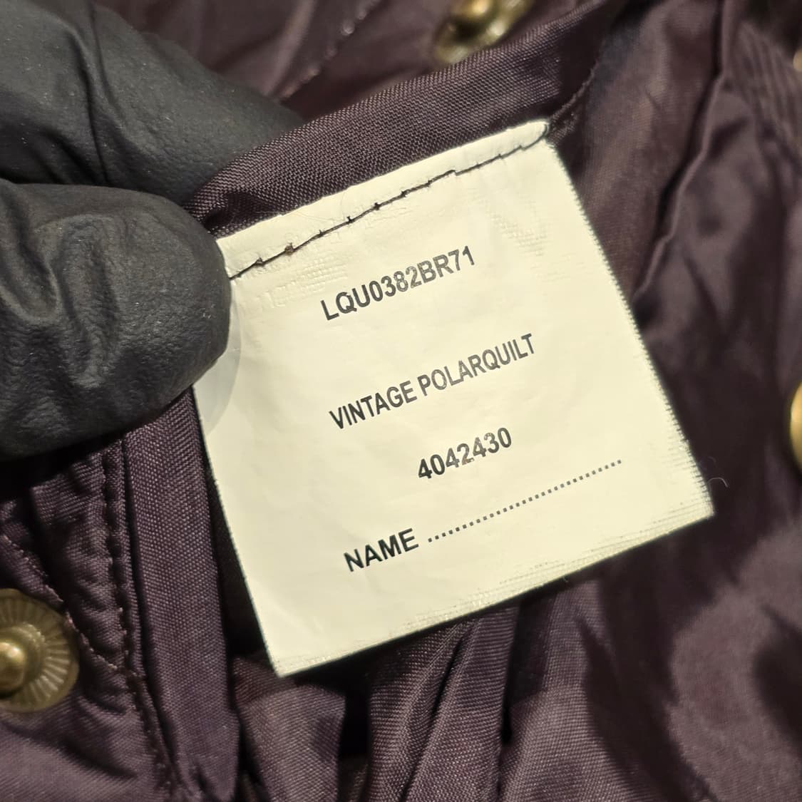Barbour 다크 브라운 빈티지 폴라퀼트 퀼팅 자켓 상품이미지6