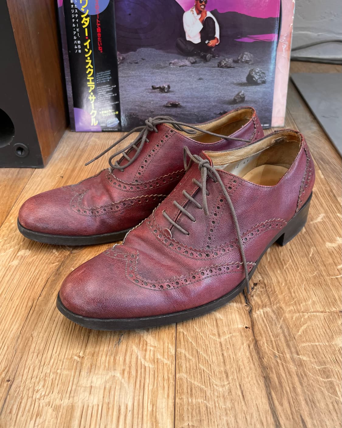 [260] 드리스반노튼 윙팁 슈즈 버건디 상품이미지1