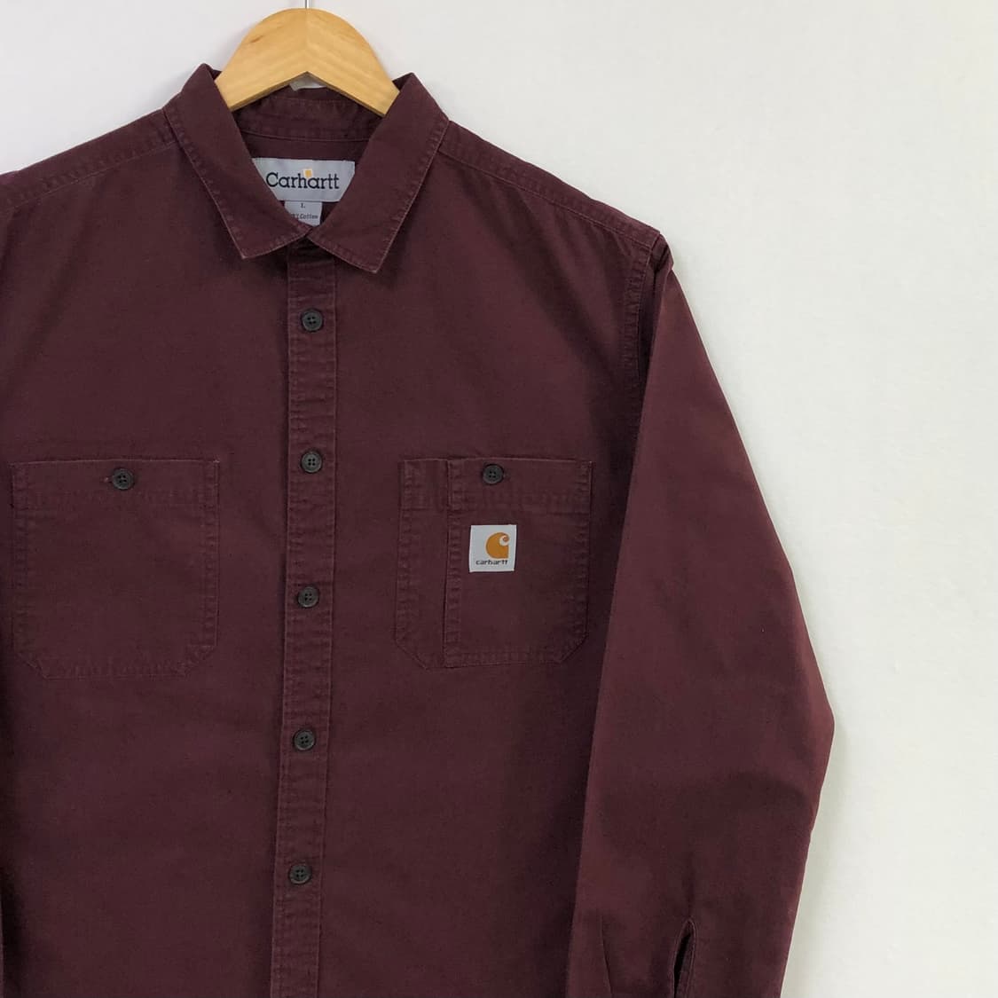 L 칼하트 버건디 워크 셔츠 상품이미지1