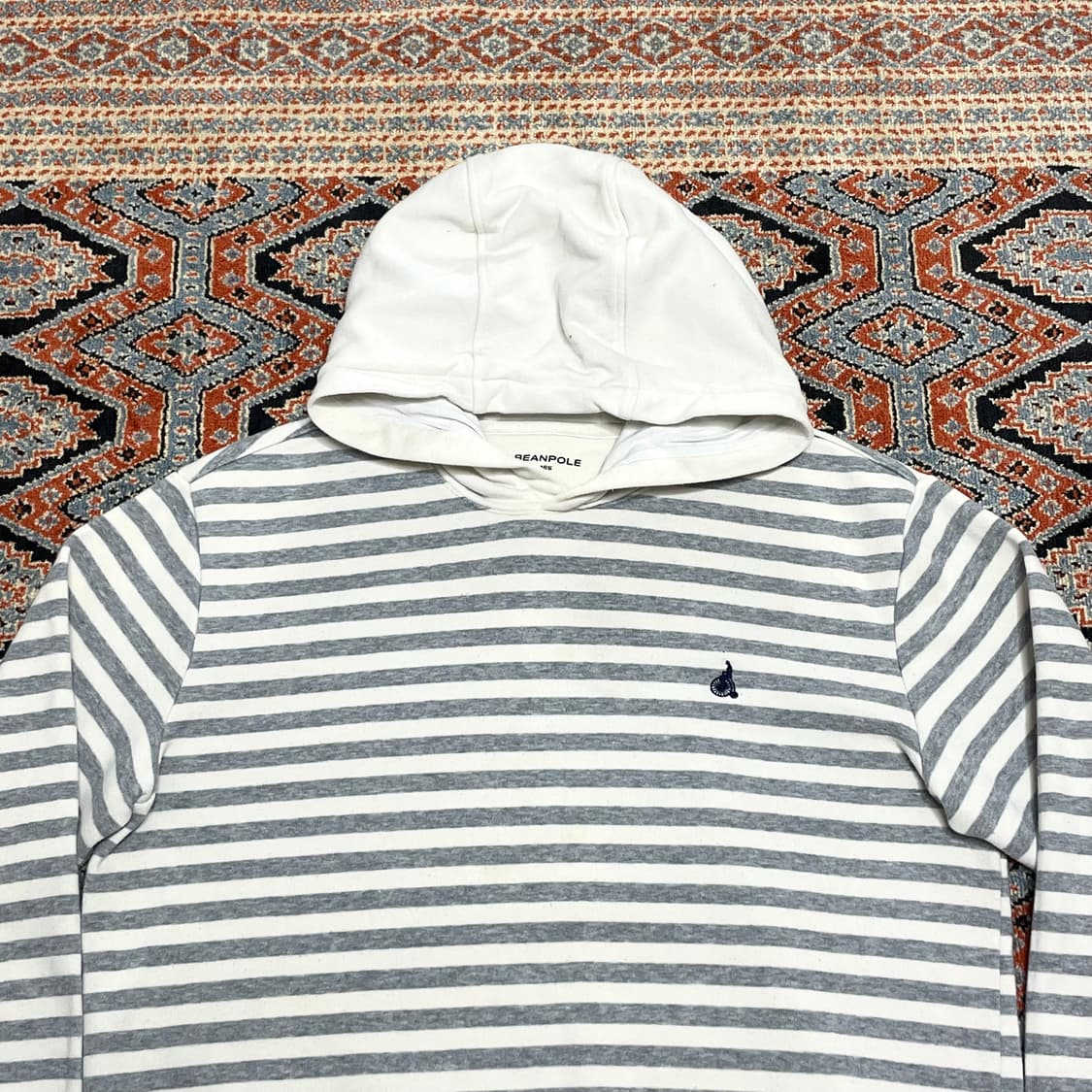 빈폴 그레이 스트라이프 후드티셔츠 호칭165 상품이미지2