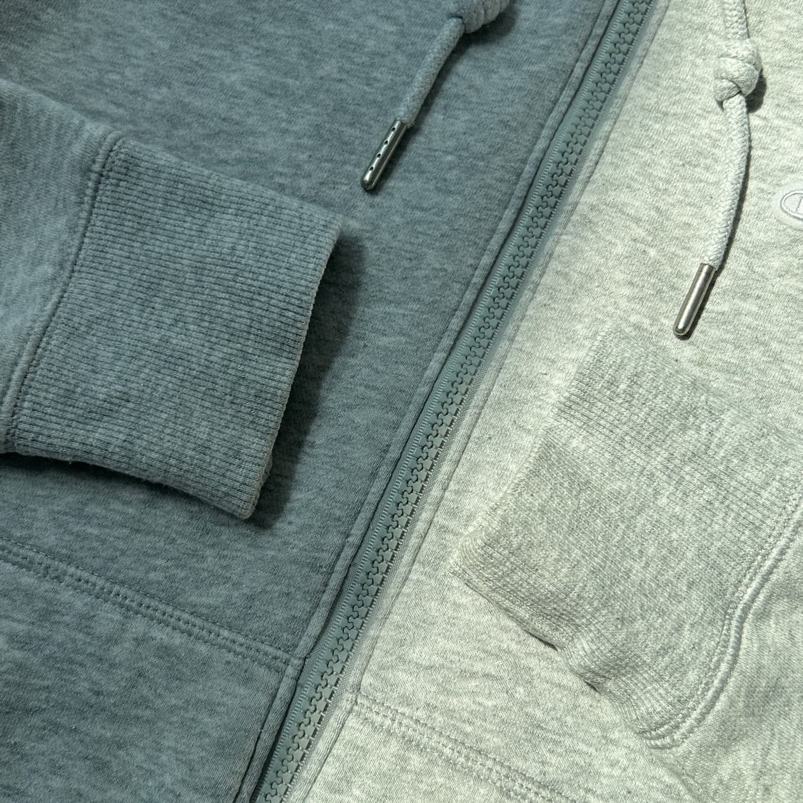 챔피온 그레이 로고 후드집업 상품이미지4