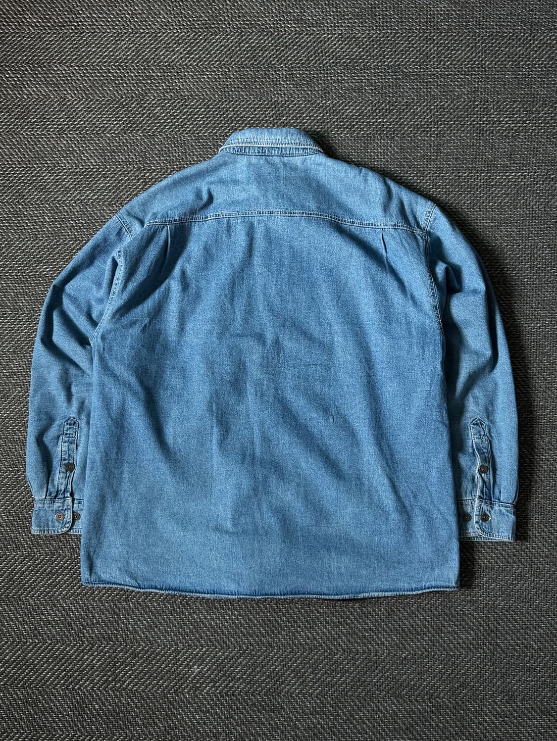 90s 리바이스 체크 플리스 라인 중청 데님셔츠 (110) 상품이미지6