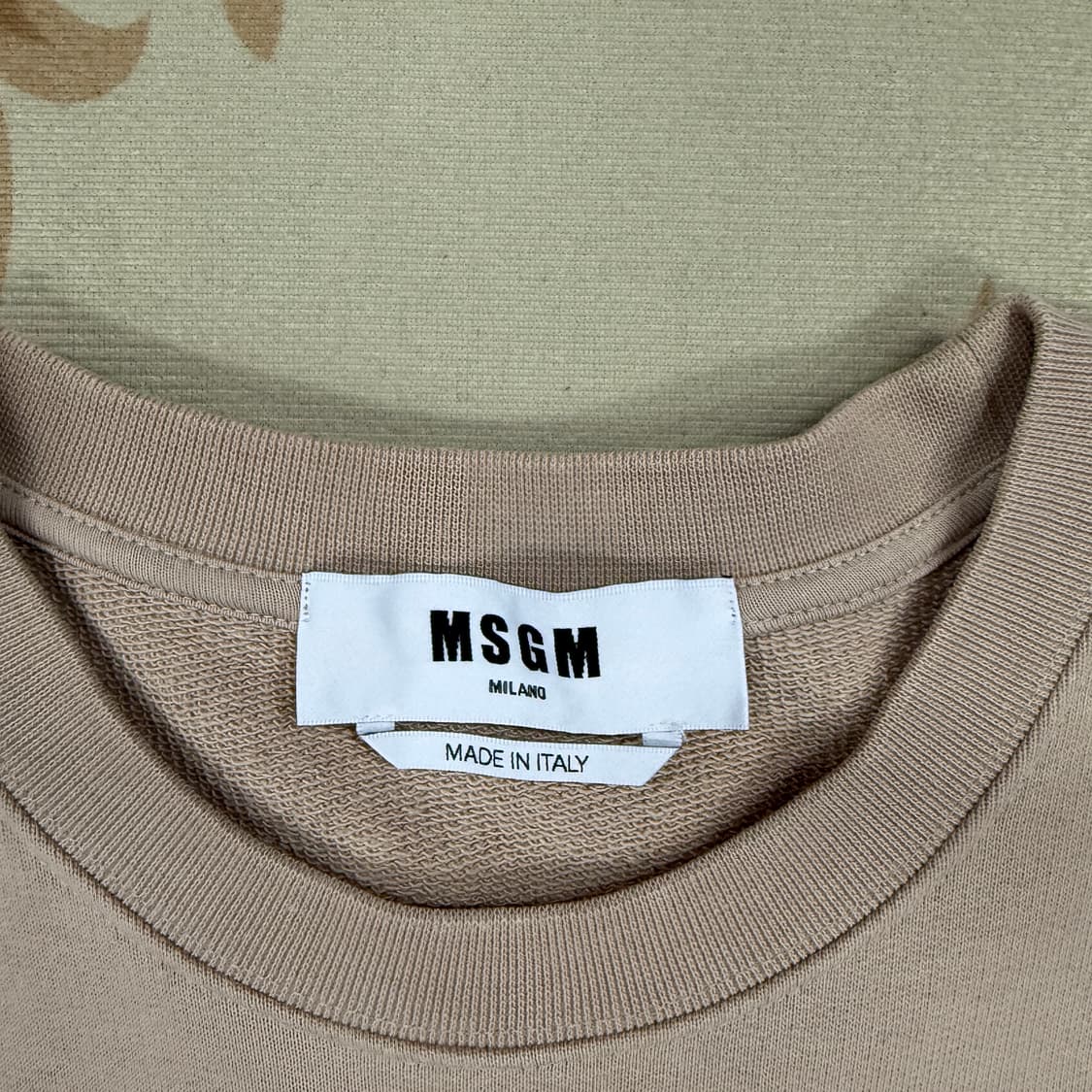 (L)MSGM 브러시드 로고 맨투맨(베이지) 상품이미지2