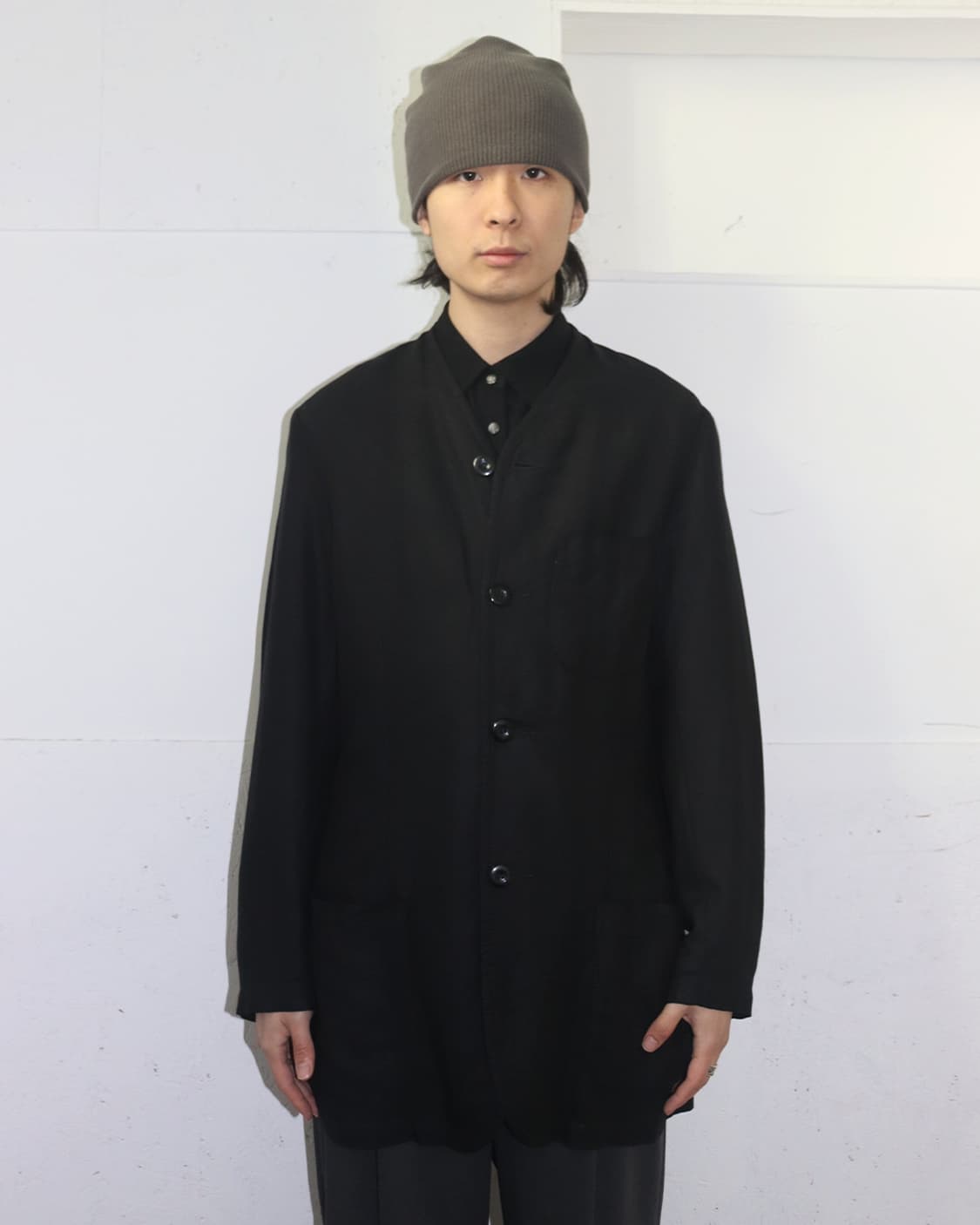 아르마니 진 90s 린넨 자켓 블랙 상품이미지1