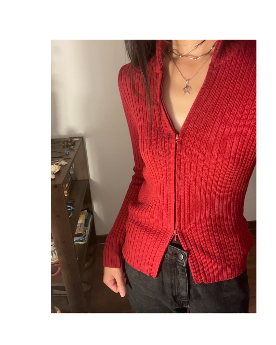 2-way zip up knit 상품이미지1