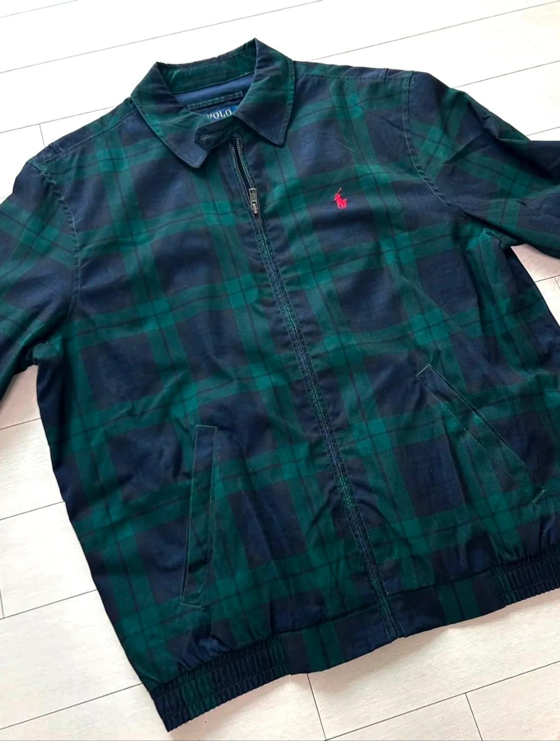 폴로 랄프로렌 바이스윙 블랙와치 타탄체크 간절기 블루종 점퍼 자켓 상품이미지5