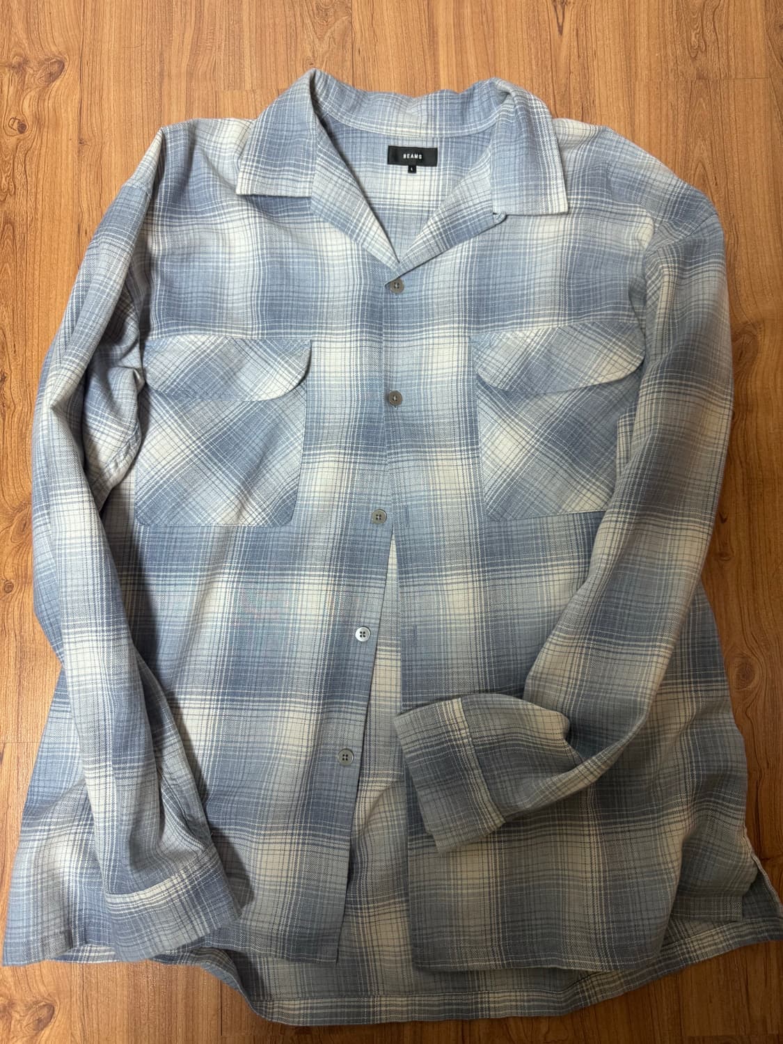 빔즈 옴브레 체크셔츠 L 상품이미지1