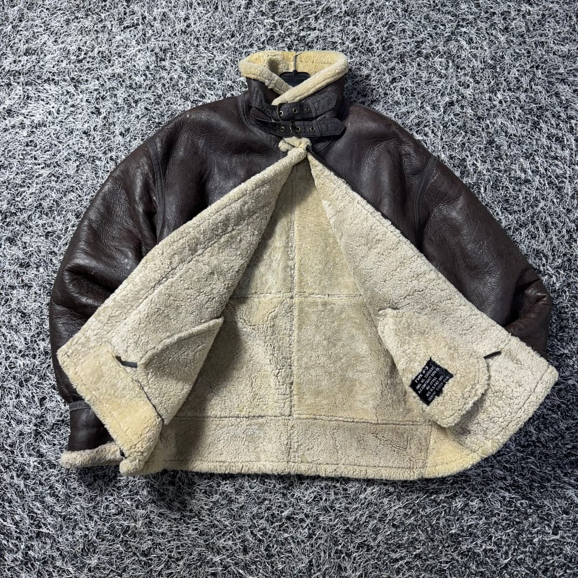 B-3 딥브라운 무스탕  상품이미지2