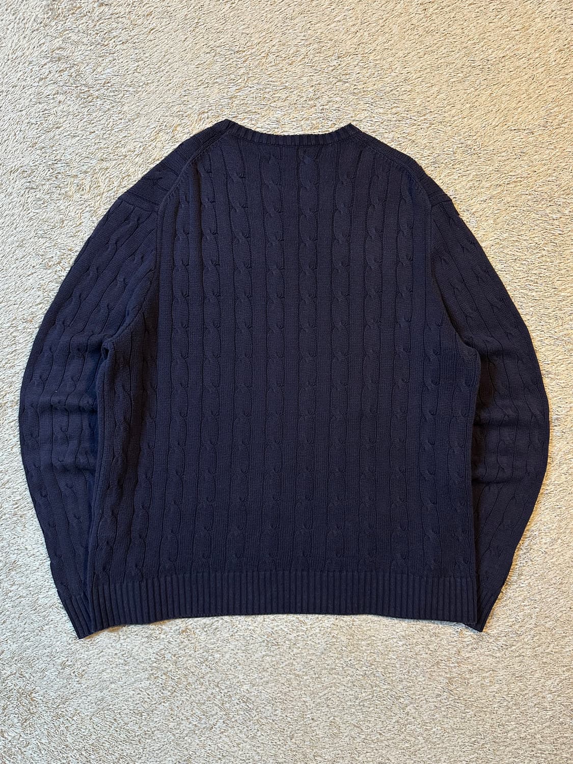 폴로 랄프로렌 신형 레드포니 케이블 코튼 꽈배기 니트 네이비 상품이미지3
