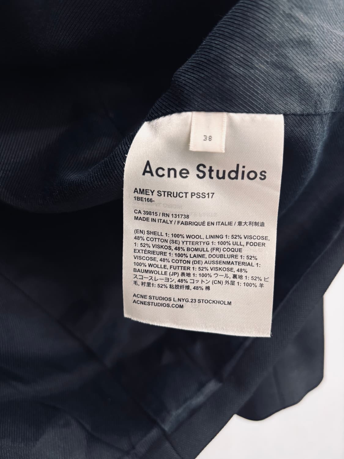 아크네 스튜디오(Acne Studios) 칼라리스 스트랩 자켓 상품이미지4