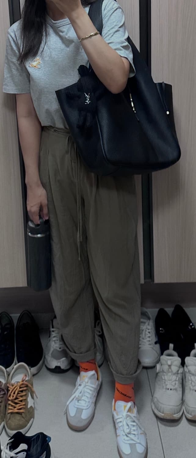 난닝구 스트랩 밴딩 린넨 팬츠 카키 (55추천)   상품이미지3