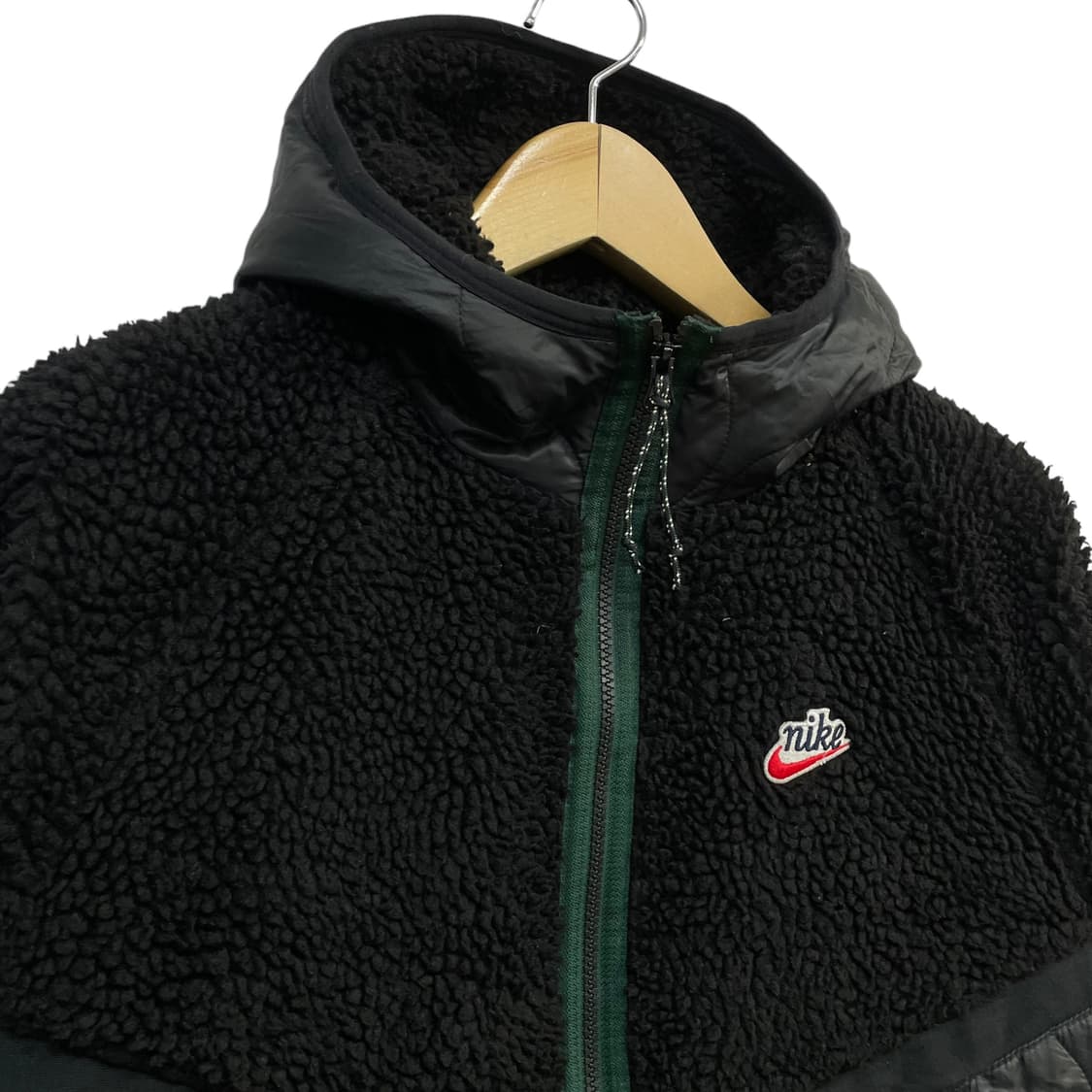 나이키 헤리티지 블랙 그린 후리스 자켓 상품이미지3
