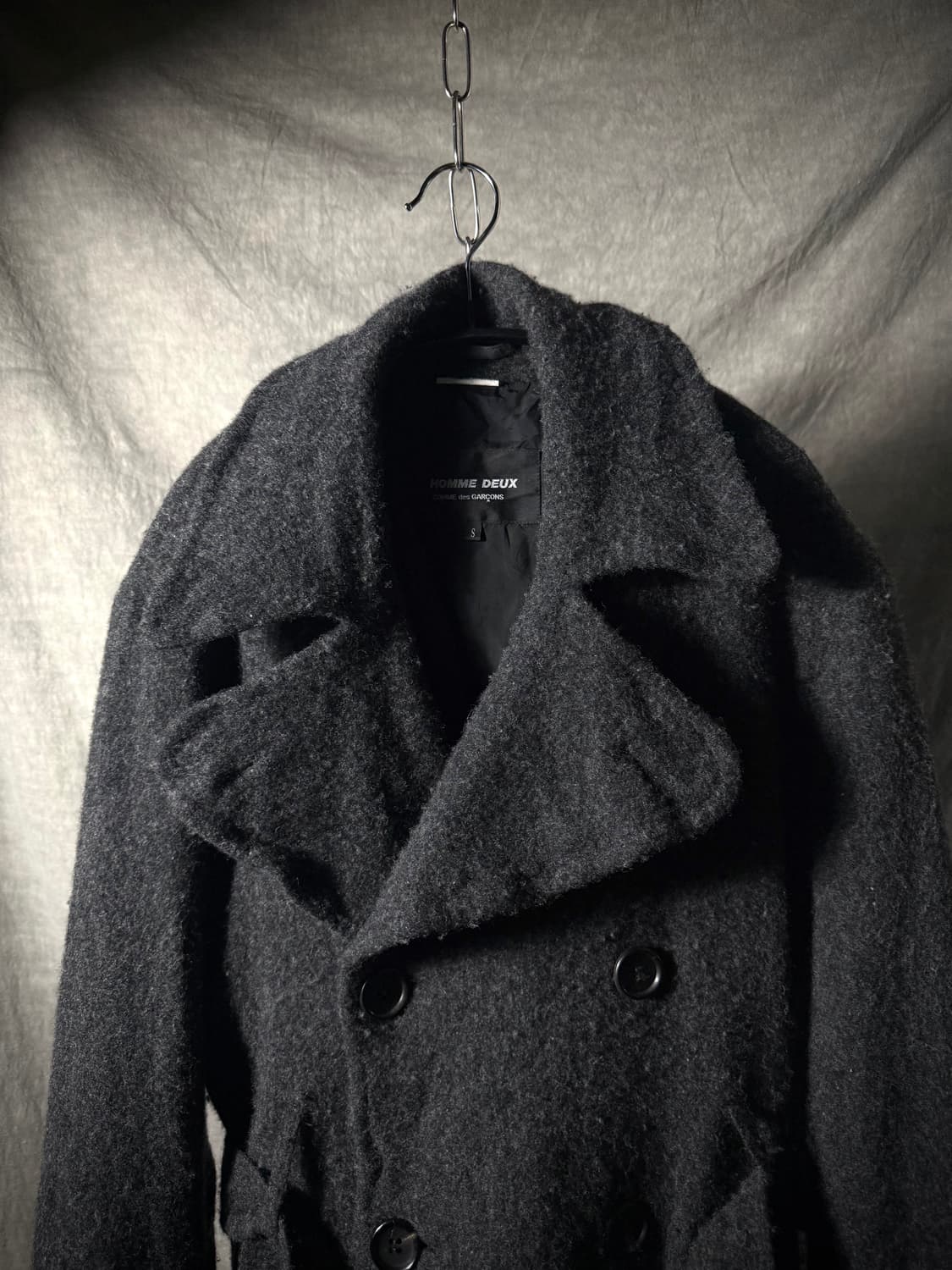 Comme des Garçons HOMME DEUX 축융 울 코트 상품이미지4