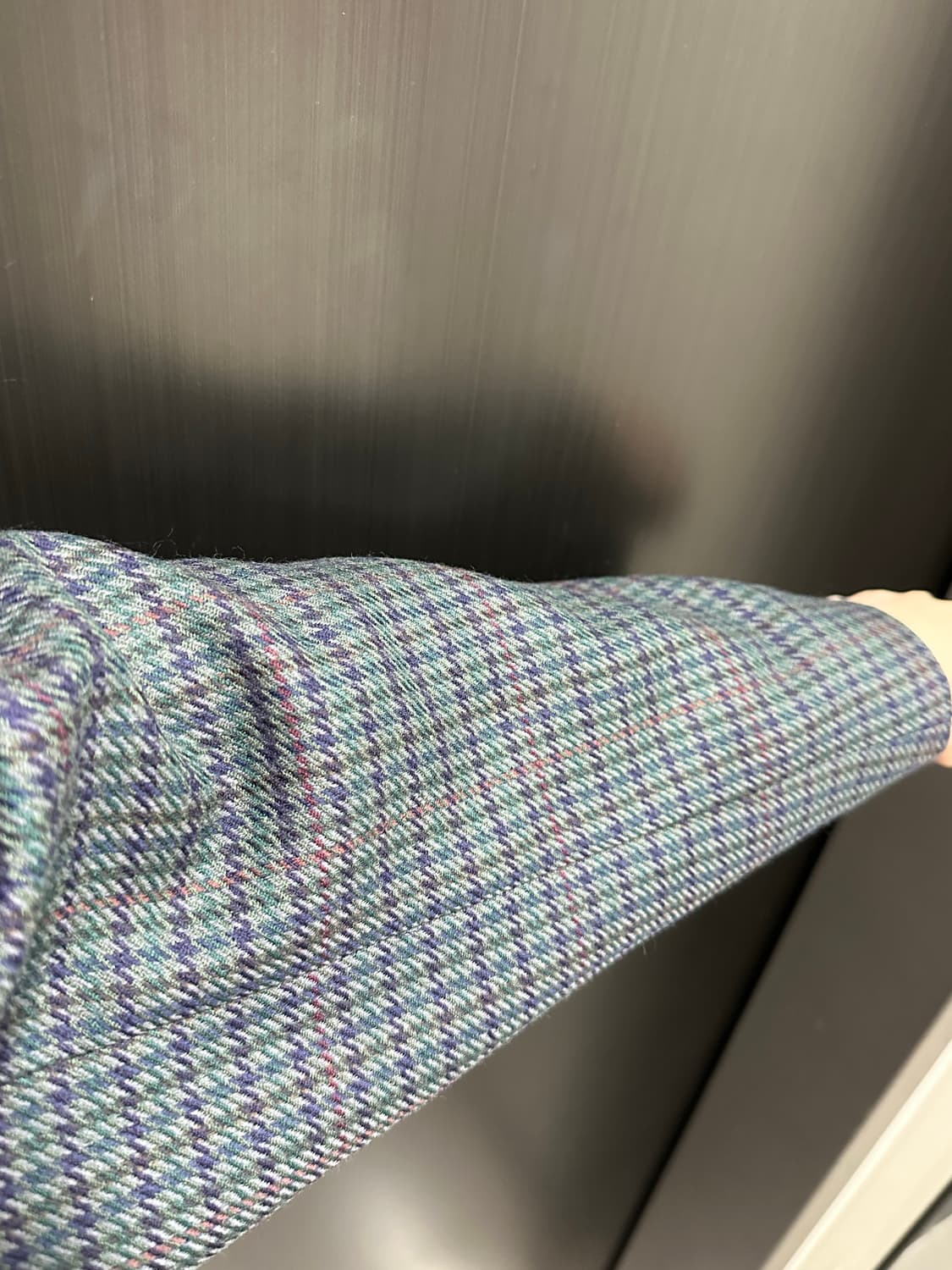 빈티지 체크 울100 자켓  상품이미지3