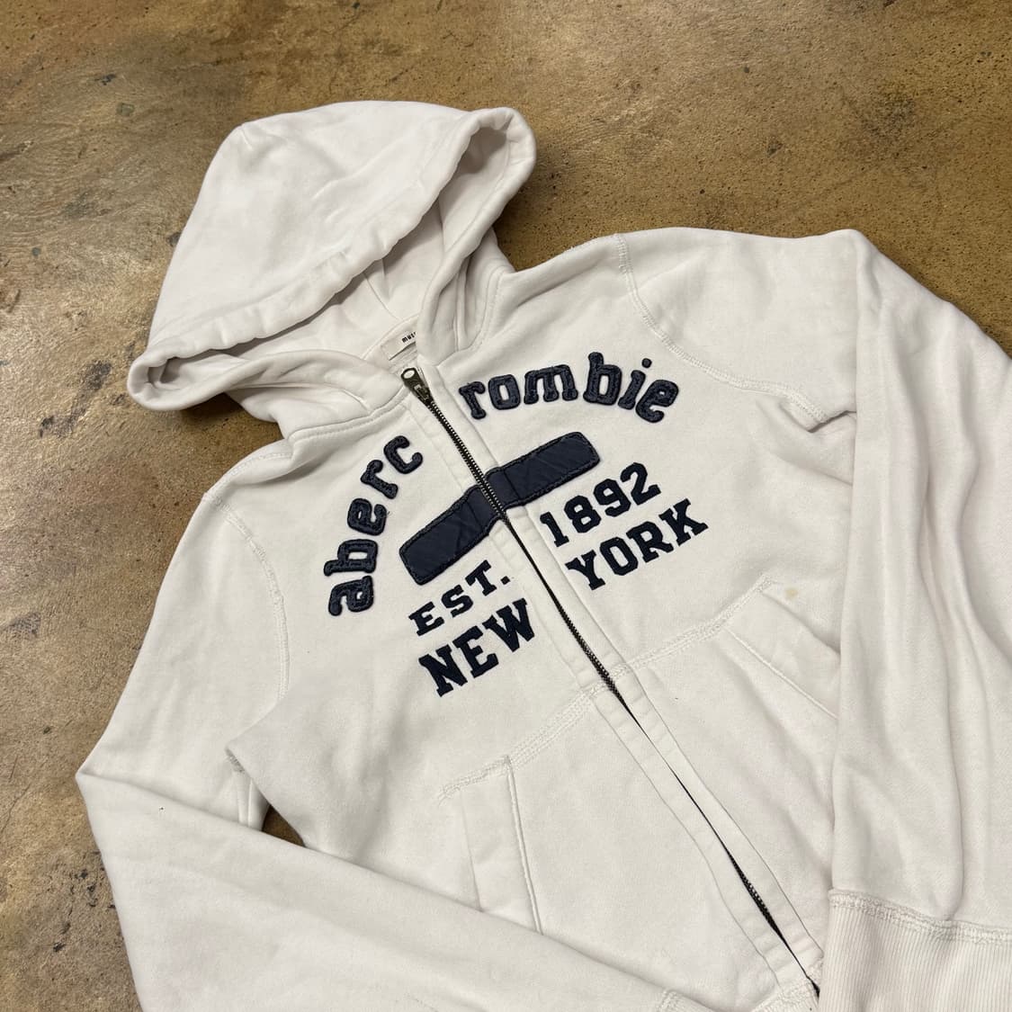 아베크롬비 화이트 후드집업 상품이미지1