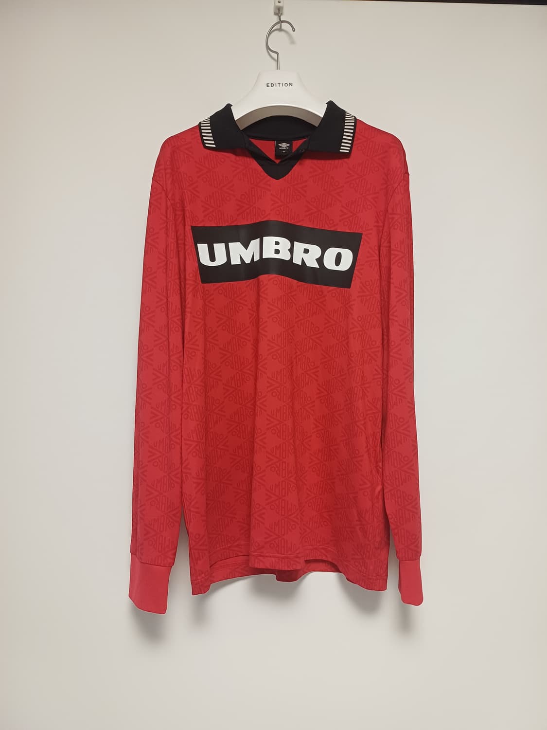 [L]엄브로(UMBRO) 90s 올드스쿨 복각 자카드 풋볼 롱슬리브 저지 상품이미지1