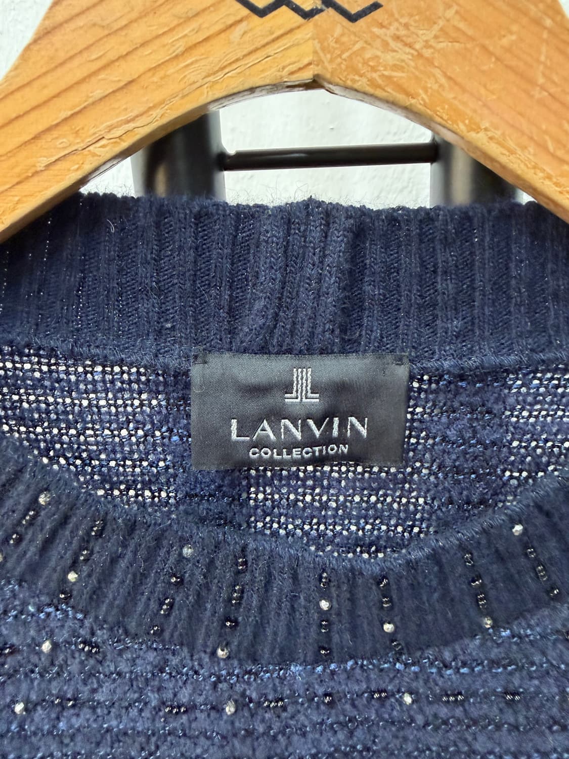 정품) LANVIN 랑방 한섬 22ss 스팽글 니트 스웨터 88 상품이미지6