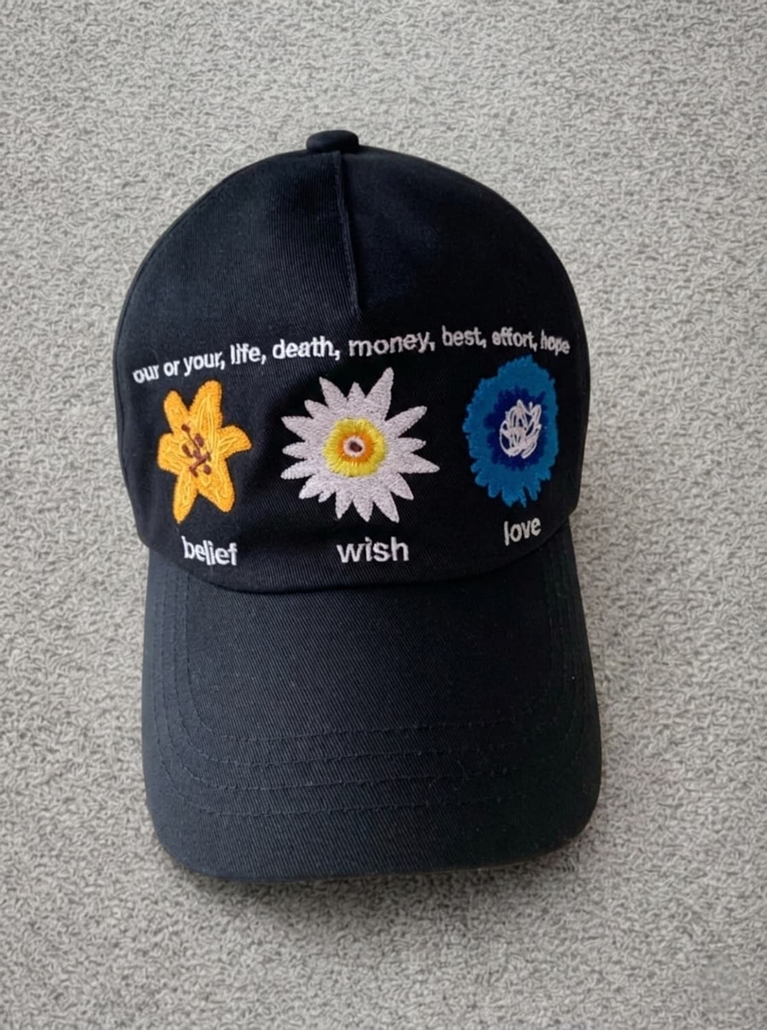 마이딥블루메모리즈 볼캡 블랙 상품이미지4