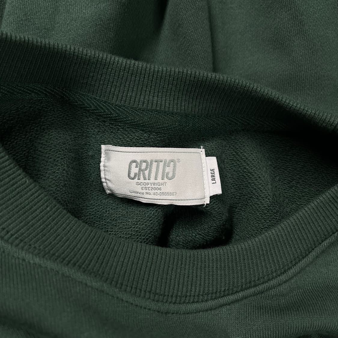 크리틱 CRITIC 딥그린 그래픽 긴팔 맨투맨 L 오버핏 상품이미지5