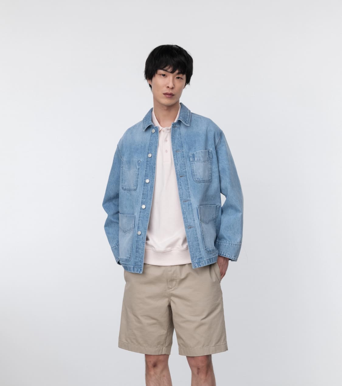 포터리 데님 워크 자켓 라이트블루 2사이즈 상품이미지4