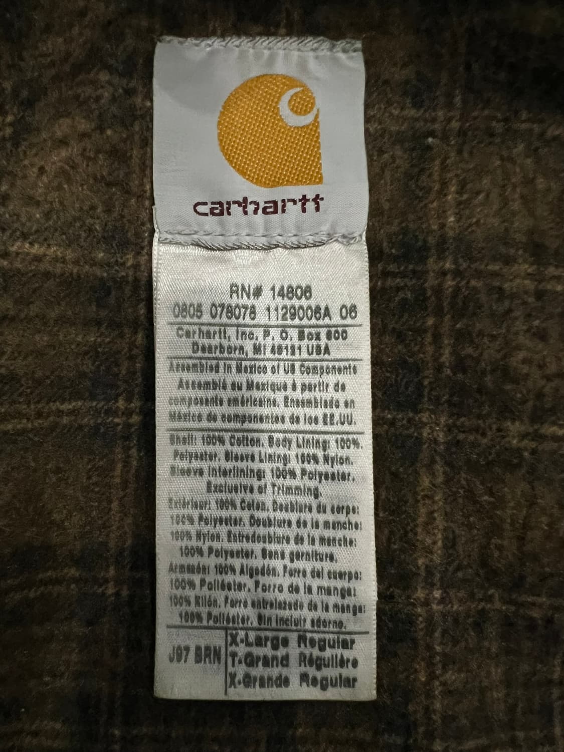 ( XL) 칼하트 디트로이트 자켓 J97 BRN 칼하트브라운 상품이미지4