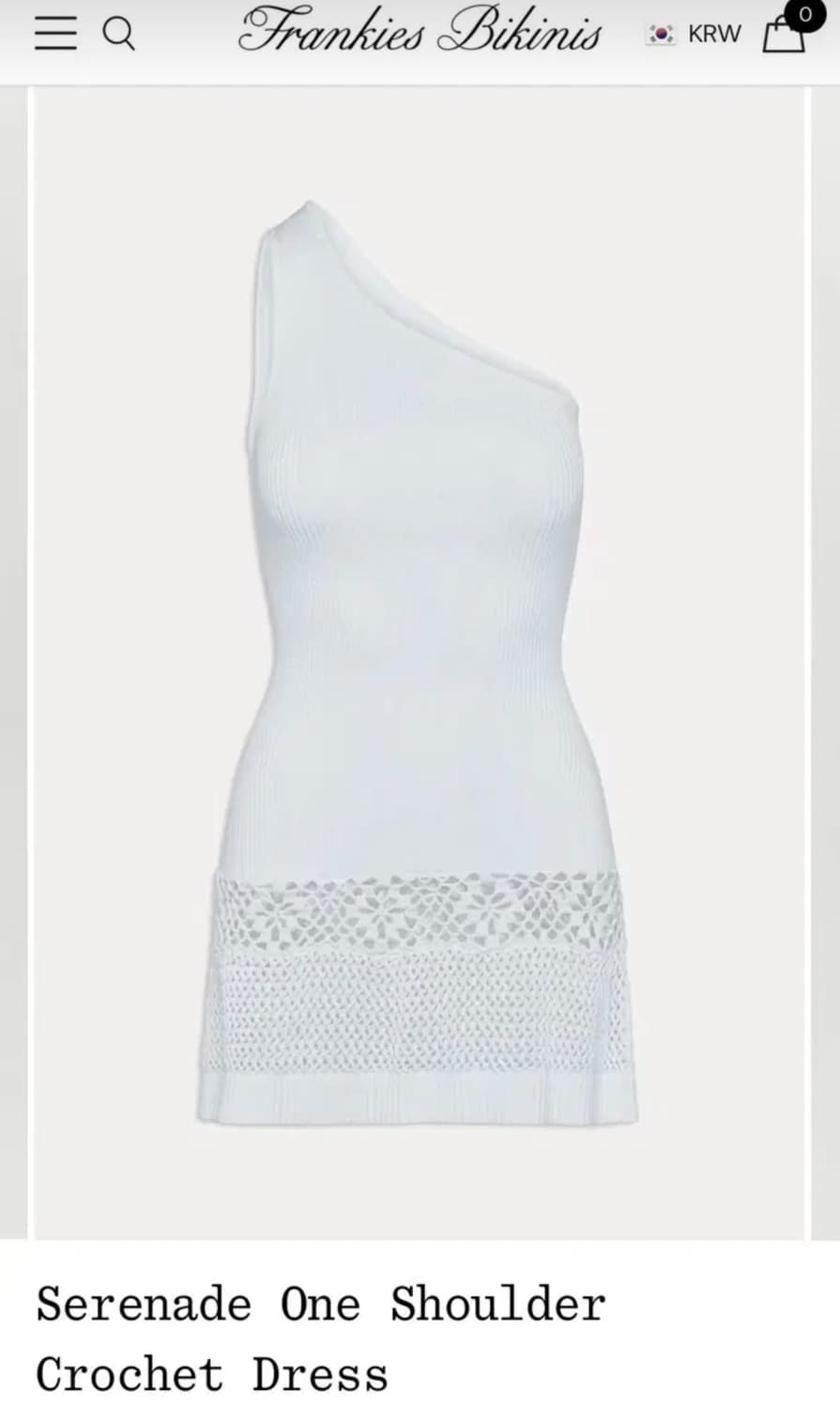 frankies bikinis 프랭키스비키니 원숄더 크로쉐 미니 원피스 상품이미지3
