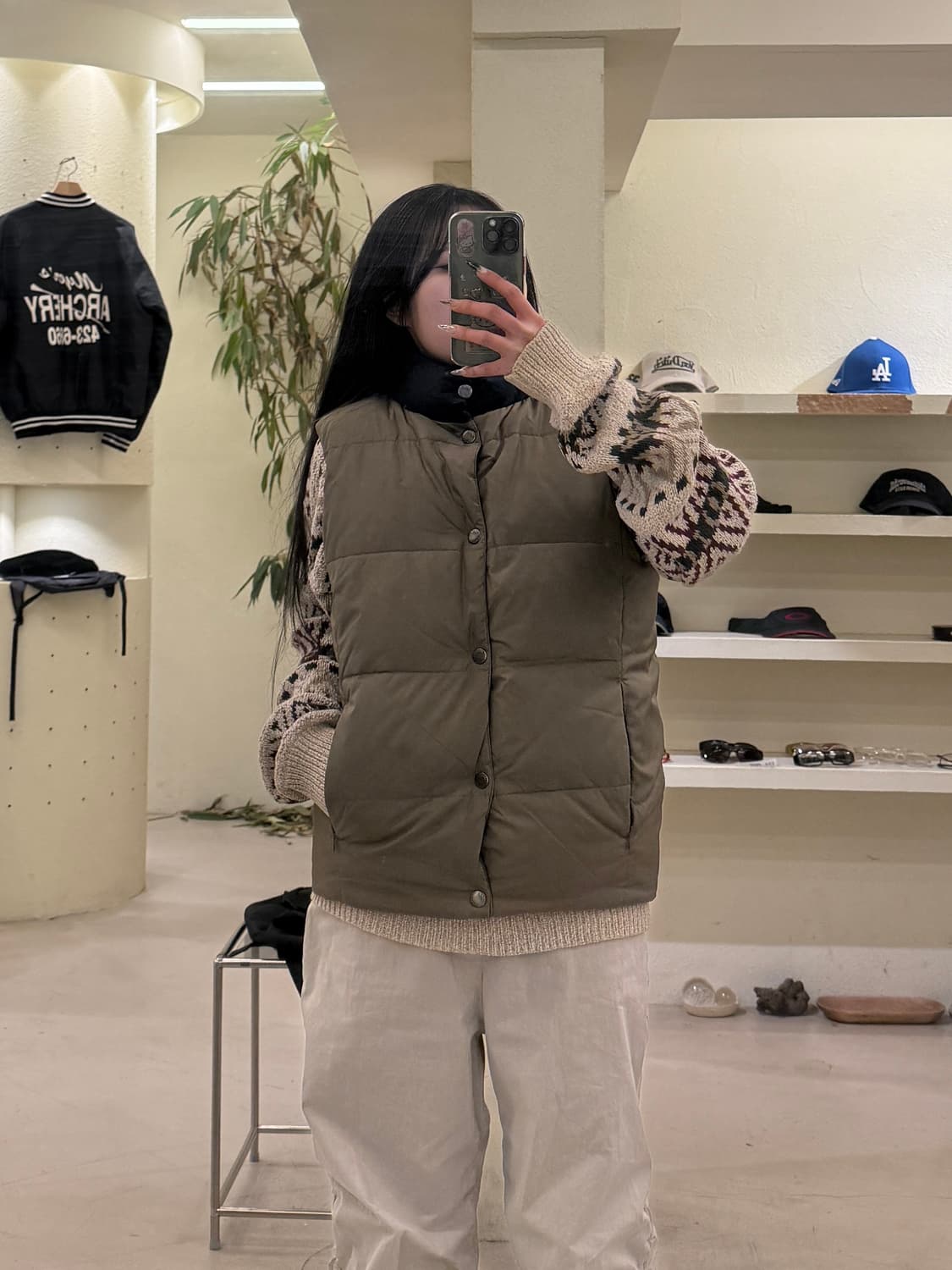 지프 리버시블 패치 덕다운 패딩 베스트 U653 상품이미지2