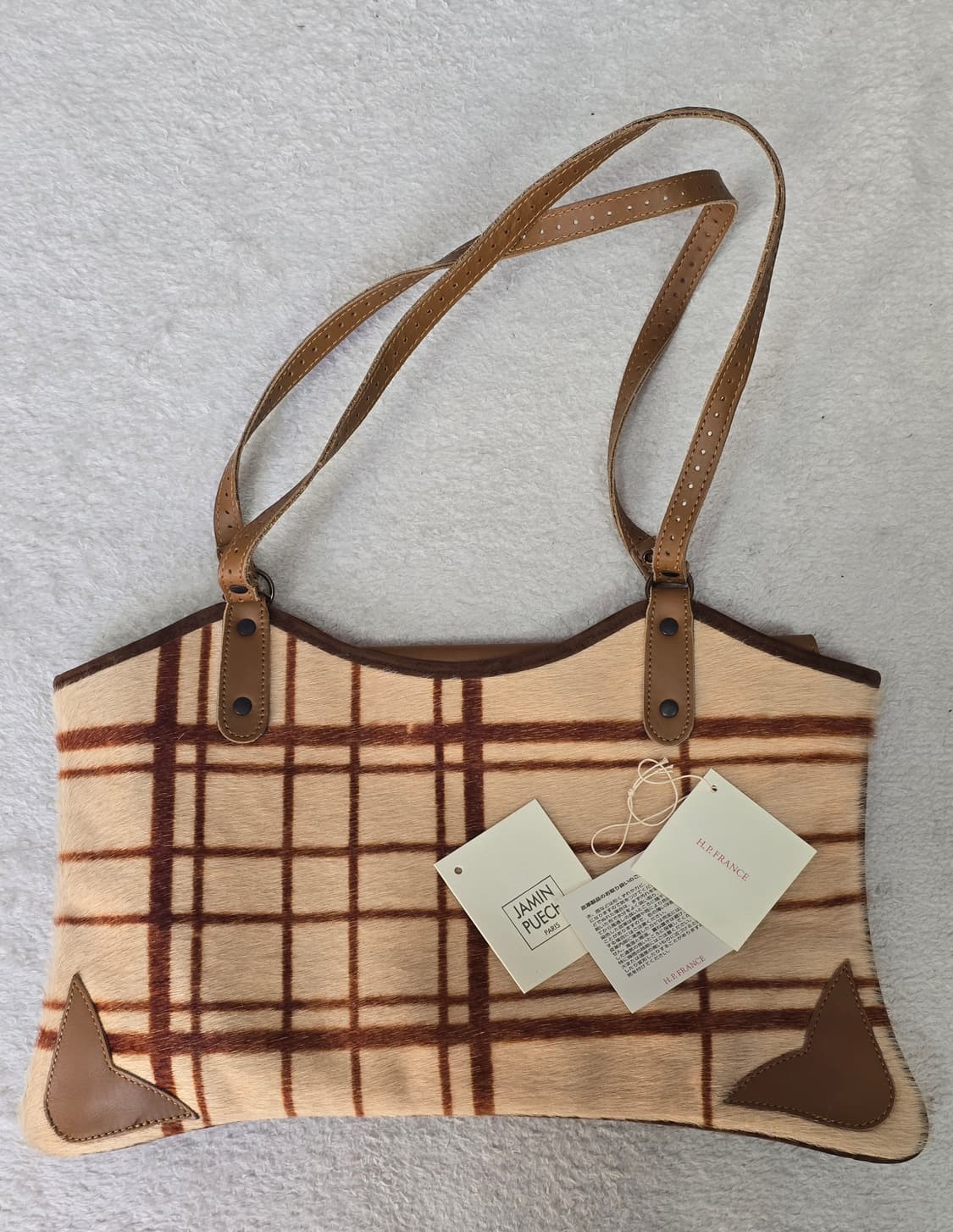 JAMIN PUECH 체크 패턴 송치 토트백 상품이미지1