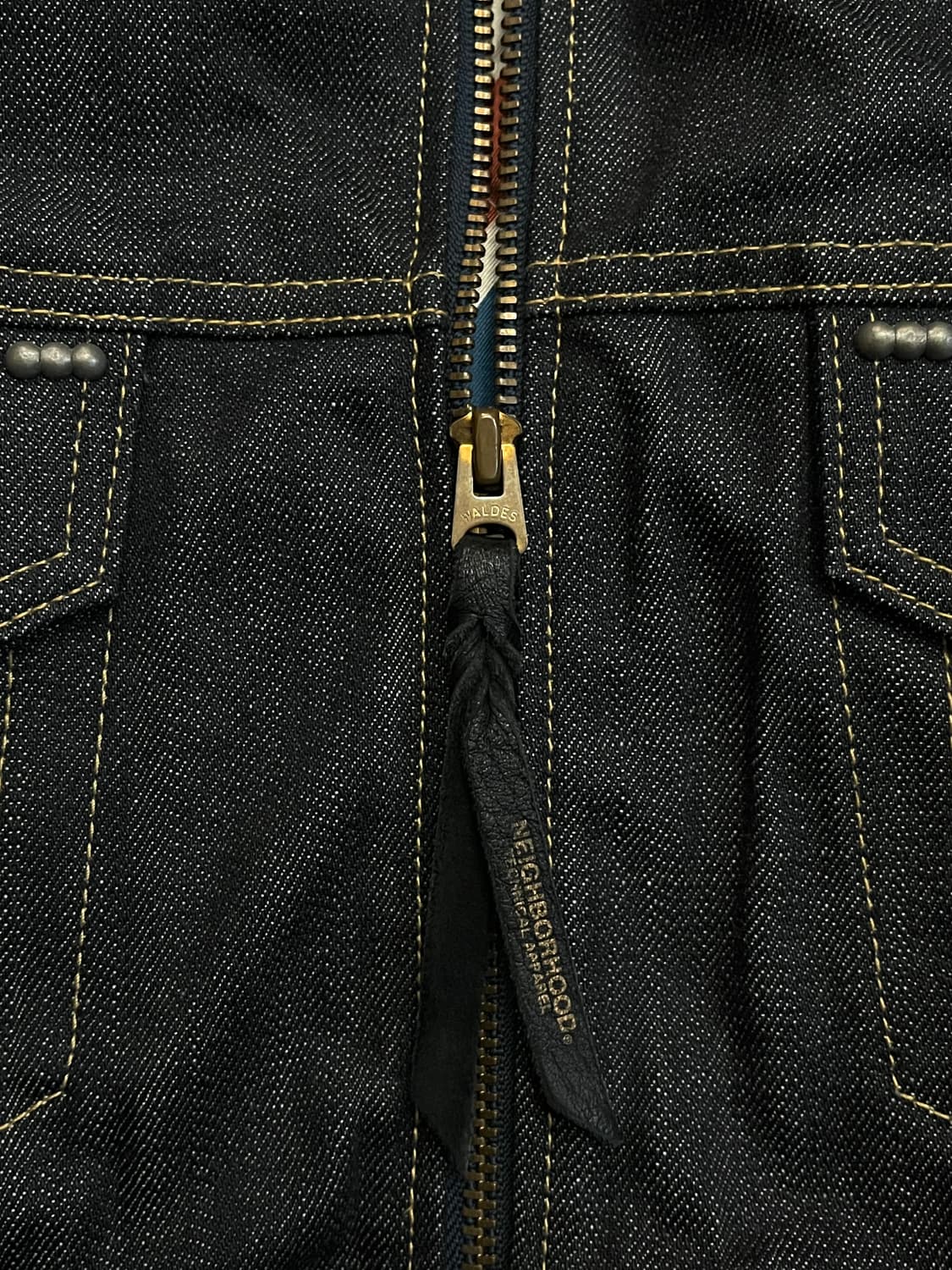 네이버후드 데님 레더자켓 상품이미지4