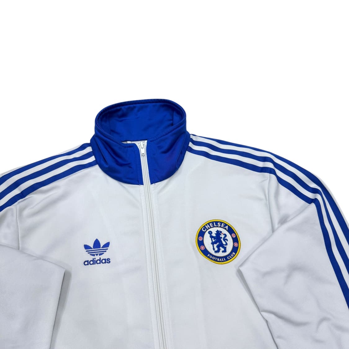 아디다스 빈티지 희귀 첼시 트랙탑 져지 자켓 화이트 블루 L 상품이미지2