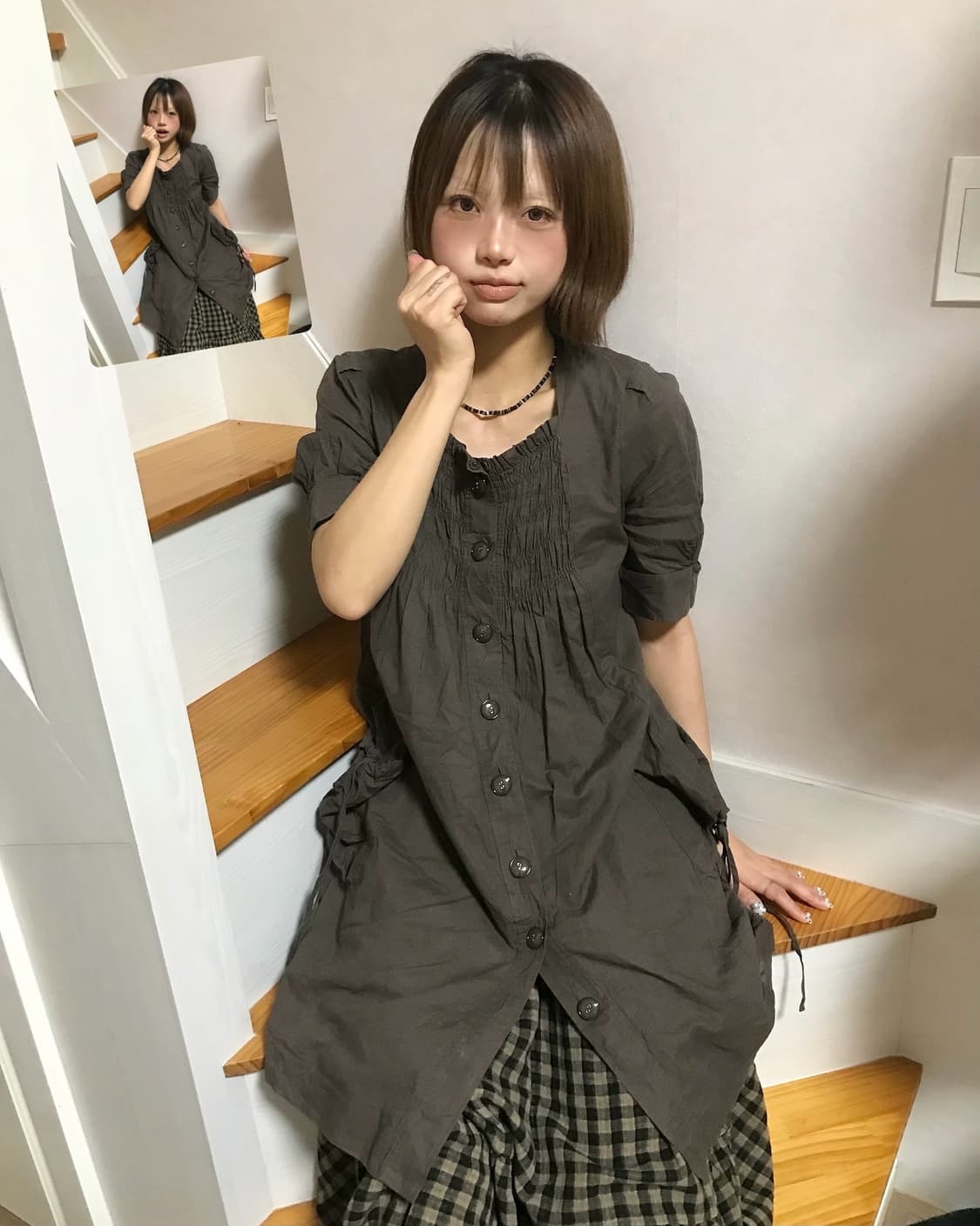 𖤐카키 브라운 모리걸 코디 Set  𖤐 상품이미지3