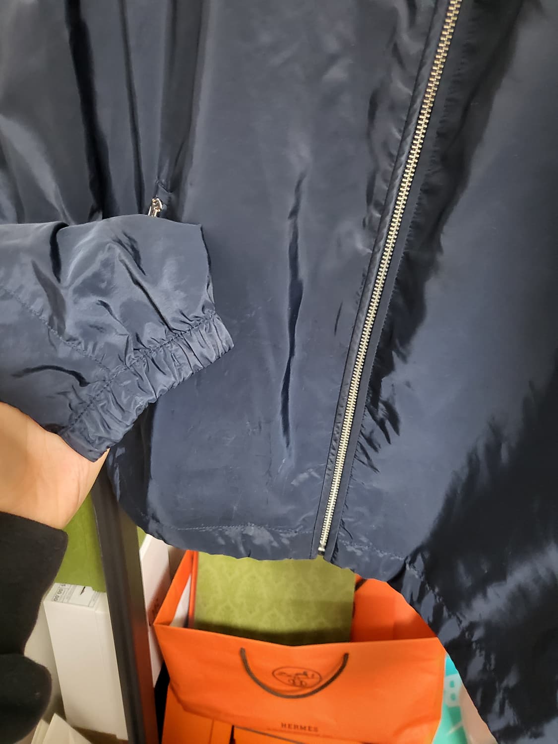 22SS 프라다 리나일론 바람막이 자켓 50사이즈 상품이미지6