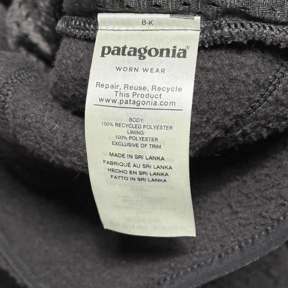 Patagonia 블랙 플리스 상품이미지4