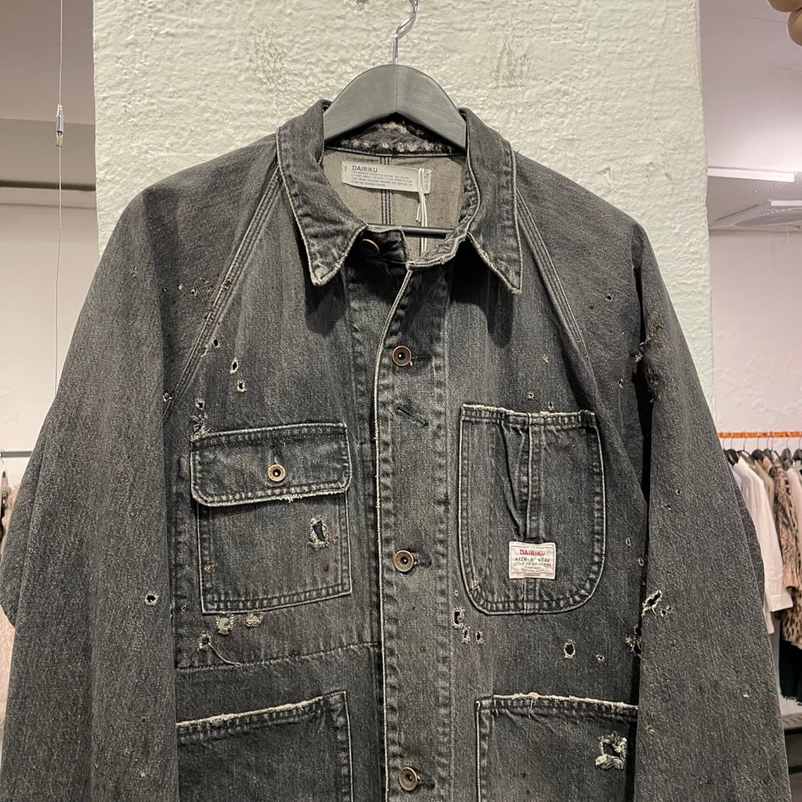 다이리쿠 디스트레스드 커버올 자켓 상품이미지2