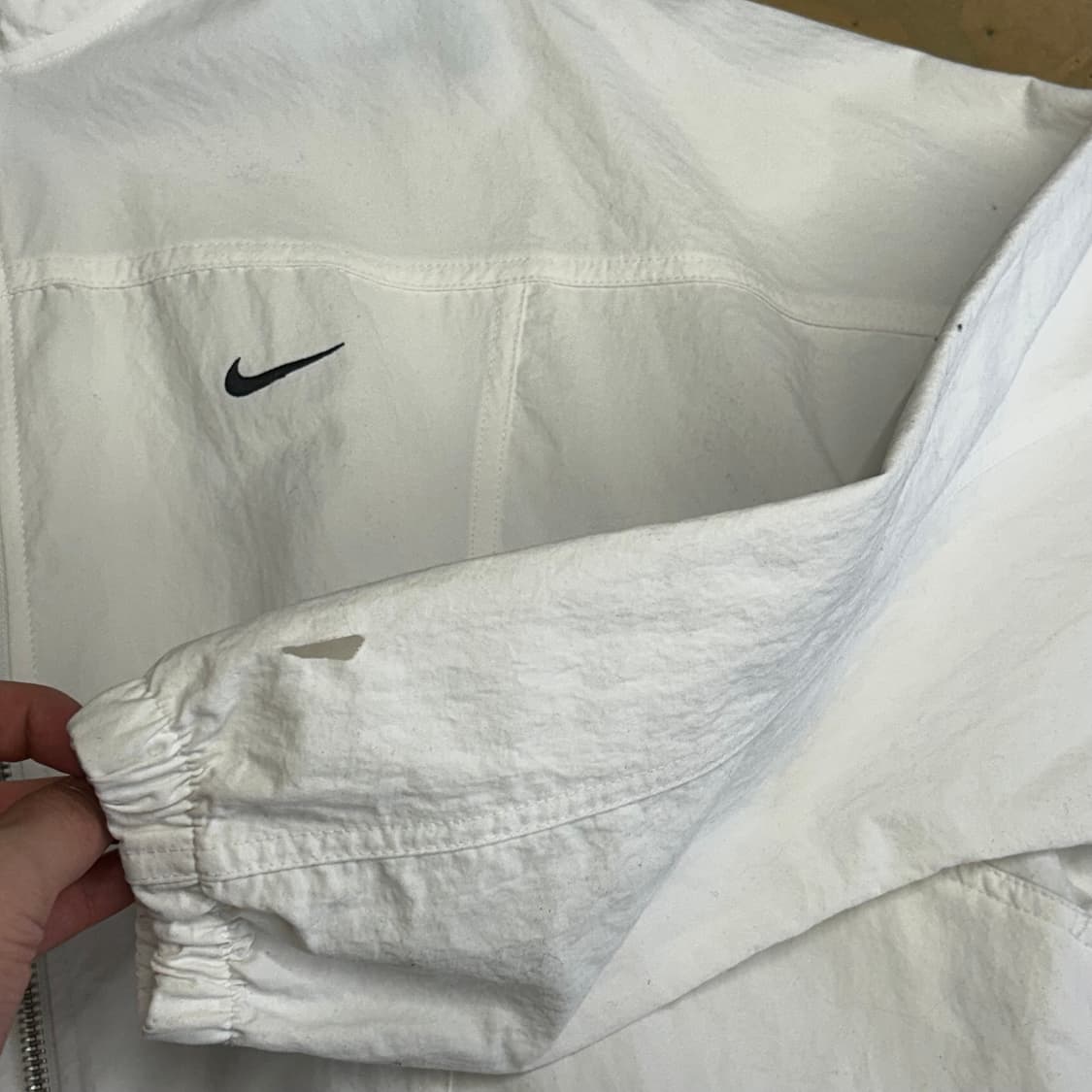 XL 나이키 스우시 화이트 크롭 바람막이 상품이미지6