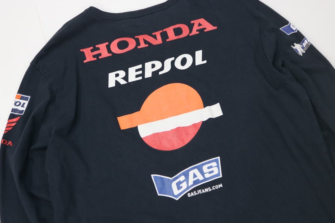 GAS 가스 x 혼다 레이싱 렙솔 빈티지 롱슬리브 티셔츠 (L) 상품이미지3