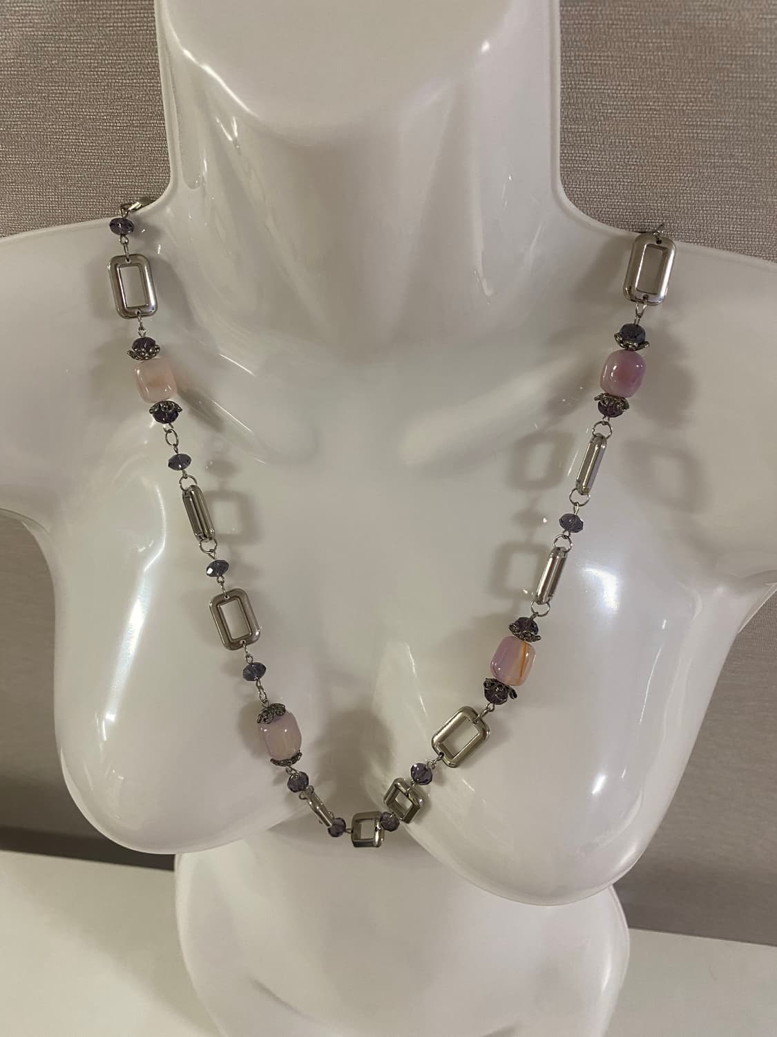 오팔 글라스 빈티지 네크리스 상품이미지5