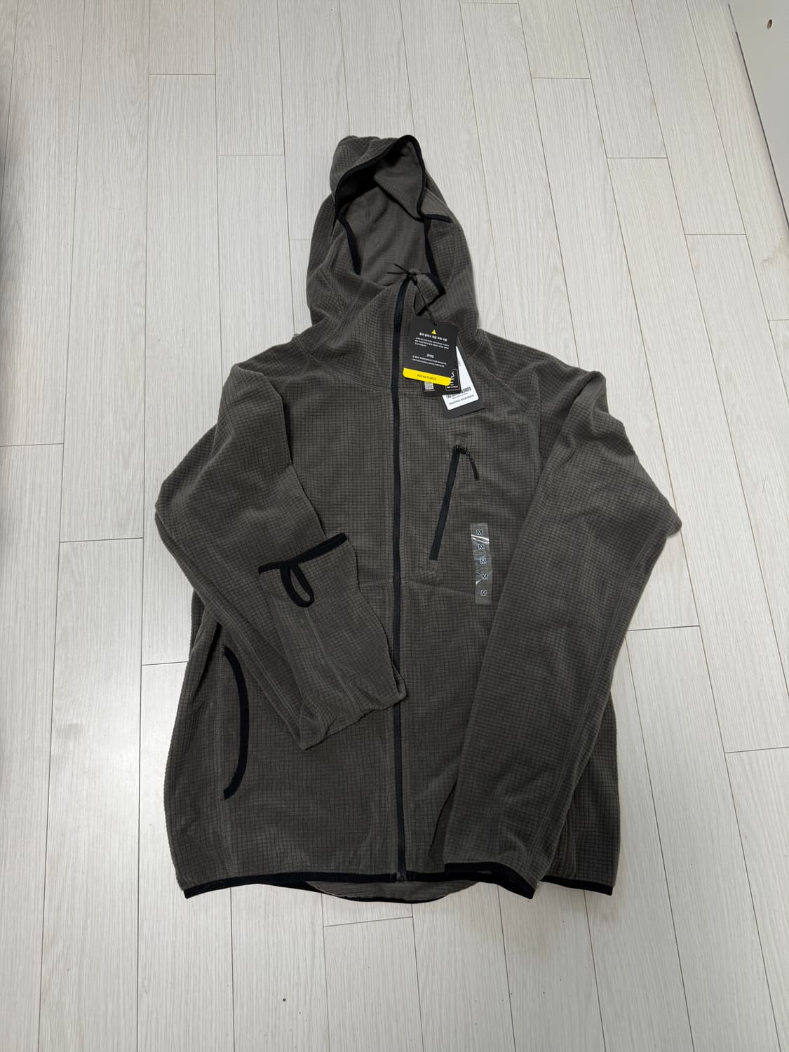 플리마켓🔥 무탠다드 시티 레저 플리스 바라클라바 후드 집업 머드 그레이 상품이미지1